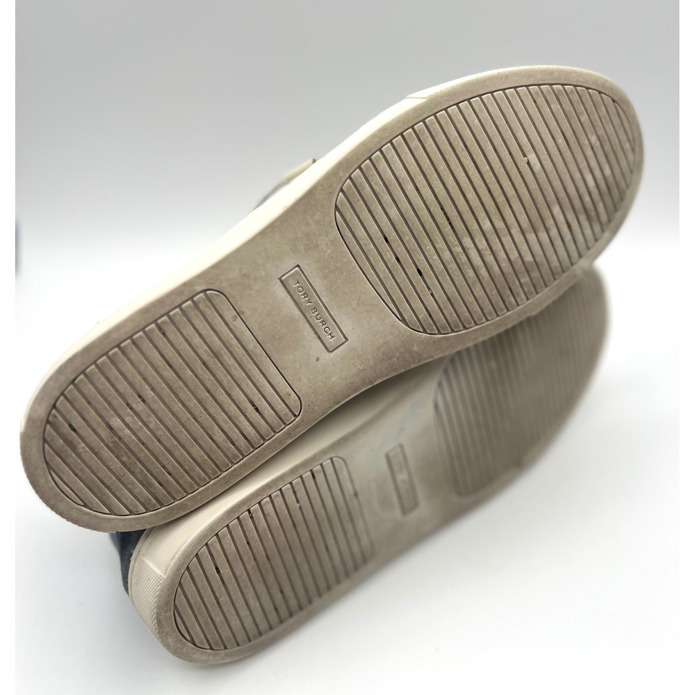 Tory Burch Color Block Signature T-Logo Leather Sneaker Shoes Wms Size 9.5M - Picture 9 of 10